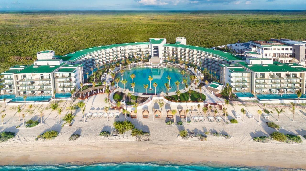 坎昆里维埃拉港口水疗度假村-全包-仅限成人 Alfredo V. Bonfil 外观 照片 Aerial view of the resort